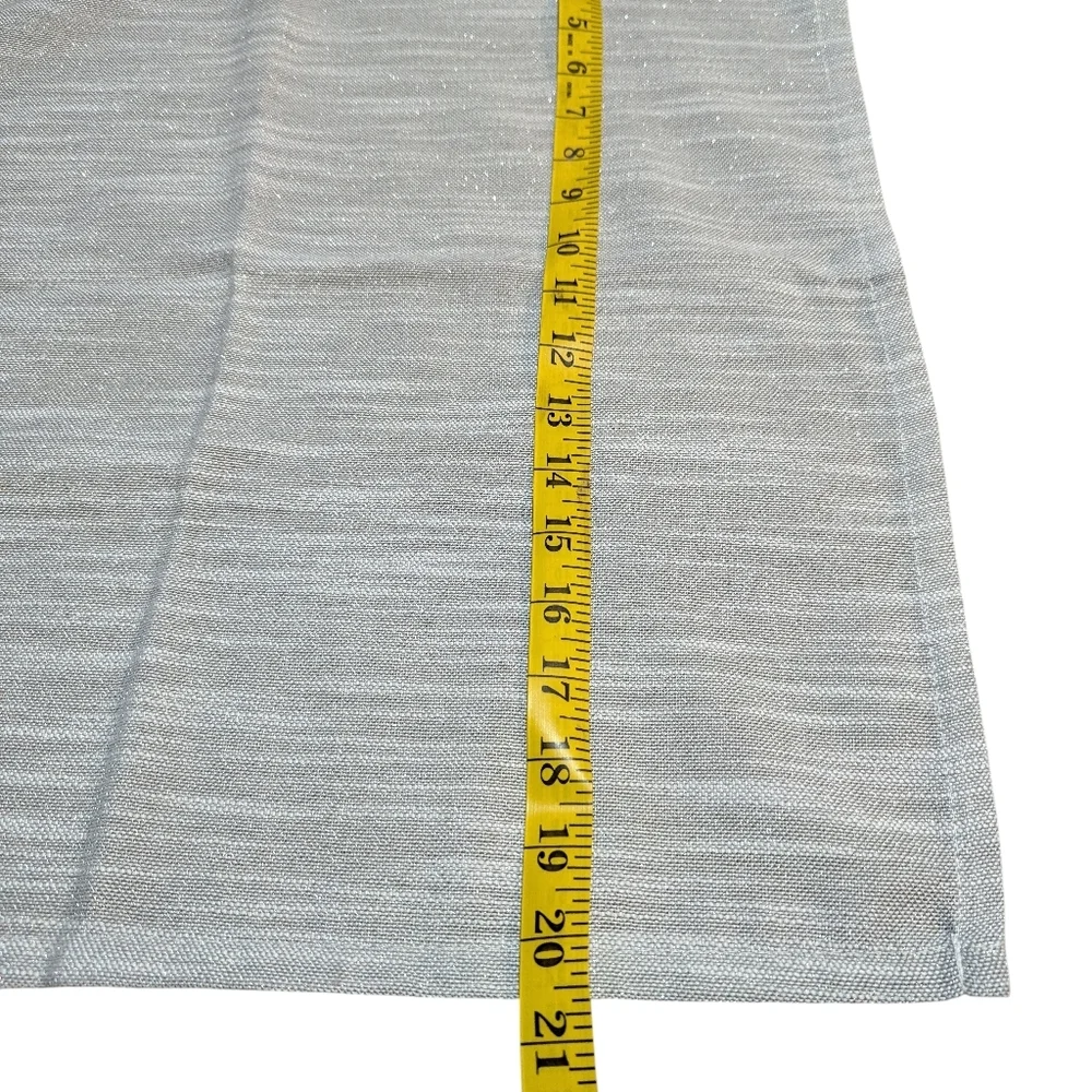 Laura Ashley Set of 6 Cloth Napkins Grey Silver Shimmer Sparkle